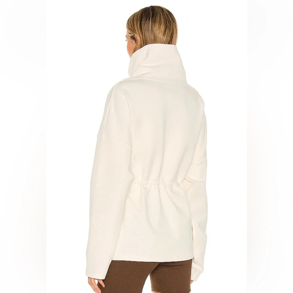 Varley Cream Drawstring Funnel Neck Pullover - Picture 4 of 16